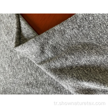 Polyester pamuk bükülmüş iplik siyah ve beyaz gri forma kumaş